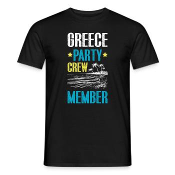 Greece Party Crew - Men's T-Shirt - black - Front - AI Model Male 178 light (178cm)