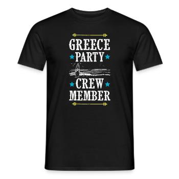 Greece Party Crew - Men's T-Shirt - black - Front - AI Model Male 178 light (178cm)
