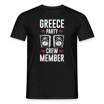 Greece Party Crew - Men's T-Shirt - black - Front - AI Model Male 178 light (178cm)