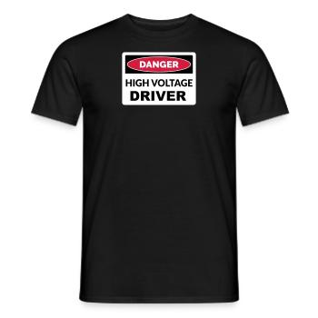 HIGH VOLTAGE Driver - Men's T-Shirt - black - Front - AI Model Male 178 light (178cm)