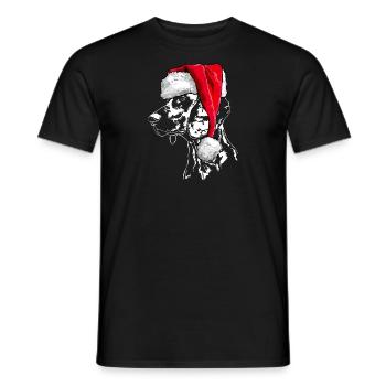 Père Noël CHIEN DE SUEUR HANOVRIEN Chiens Wilsigns - T-shirt homme - noir - Devant - AI Model Male 178 light (178cm)