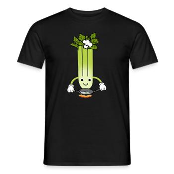 Sellerie Chef Ironisches Sprichwort: Lauchgemüse - Männer T-Shirt - Schwarz - Vorne - AI Model Male 178 light (178cm)
