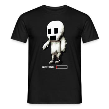Kaffee Level Geist - hell - Männer T-Shirt - Schwarz - Vorne - AI Model Male 178 light (178cm)