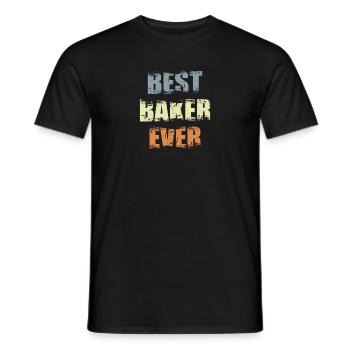 Best Baker - Men's T-Shirt - black - Front - AI Model Male 178 light (178cm)