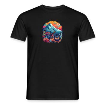 VTT Retrowave - T-shirt homme - noir - Devant - AI Model Male 178 light (178cm)