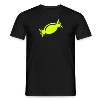 Bonbon - Männer T-Shirt - Schwarz - Vorne - AI Model Male 178 light (178cm)