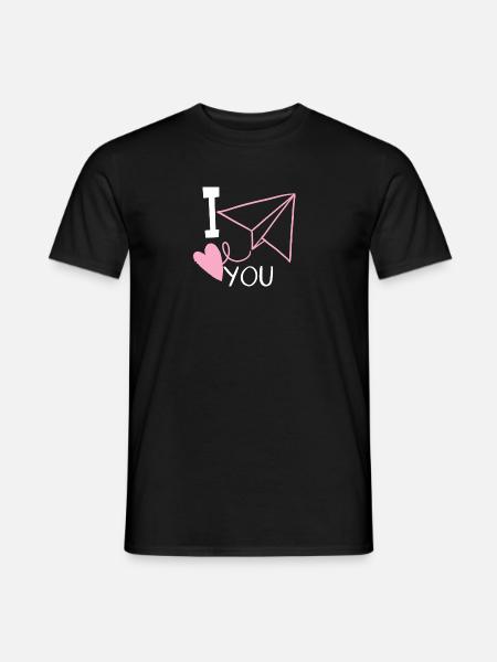 I love you - Men's T-Shirt - black
