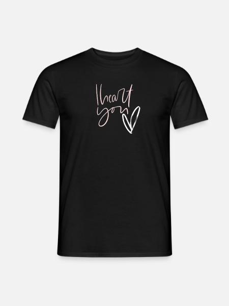 Ich liebe dich - Männer T-Shirt - Schwarz