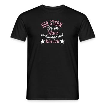 Queens are born in march - Männer T-Shirt - Schwarz - Vorne - AI Model Male 178 light (178cm)