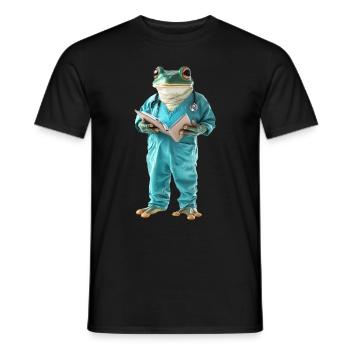 Frosch - Männer T-Shirt - Schwarz - Vorne - AI Model Male 178 light (178cm)