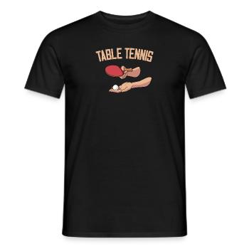 Serve Table tennis ball Table tennis player - Men's T-Shirt - black - Front - AI Model Male 178 light (178cm)