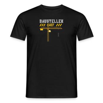 Baustellen Chef - Männer T-Shirt - Schwarz - Vorne - AI Model Male 178 light (178cm)