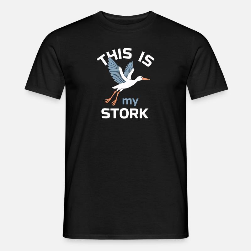 This is my Stork - Männer T-Shirt - Schwarz