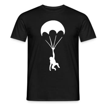 Singe en parachute Graffiti Urban Art - T-shirt homme - noir - Devant - AI Model Male 178 light (178cm)