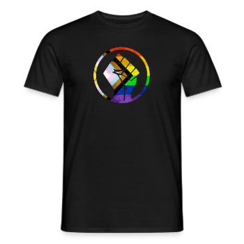 Fist Flag out Fortschritt 2023 - Männer T-Shirt - Schwarz - Vorne - AI Model Male 178 light (178cm)