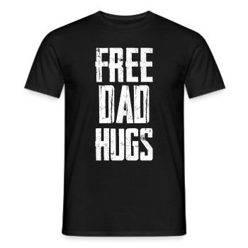 Câlins de papa gratuits - T-shirt homme - noir - Devant - AI Model Male 178 light (178cm)