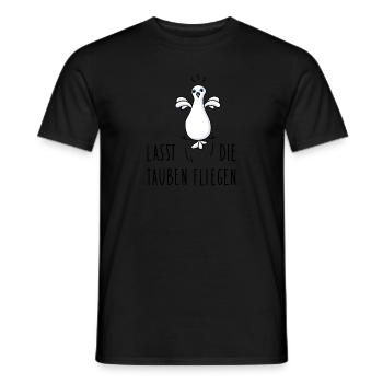 Taube für den Frieden - Männer T-Shirt - Schwarz - Vorne - AI Model Male 178 light (178cm)
