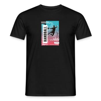 Handball Team Spieler - Männer T-Shirt - Schwarz - Vorne - AI Model Male 178 light (178cm)