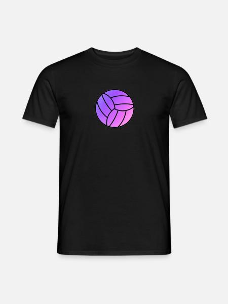 Rainbow Volleyball - Männer T-Shirt - Schwarz
