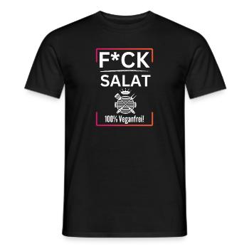 FCK Salat-100% Veganfrei-BBQ FCK Salat - Männer T-Shirt - Schwarz - Vorne - AI Model Male 178 light (178cm)