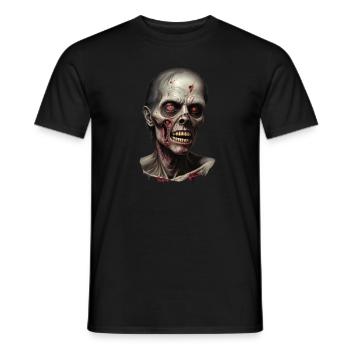 Zombie Sanglant Horreur Mort-vivant Halloween Apocalypse - T-shirt homme - noir - Devant - AI Model Male 178 light (178cm)