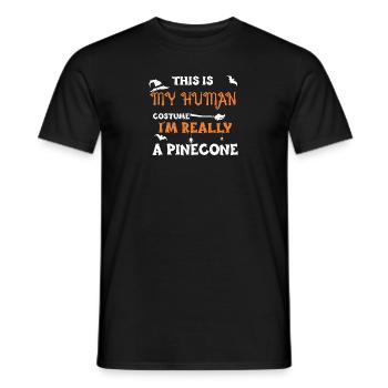 C’est mon costume humain que je suis rea... - T-shirt homme - noir - Devant - AI Model Male 178 light (178cm)