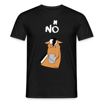 nö Fjordpferd sagt Nein süßes motziges und buntes - Männer T-Shirt - Schwarz - Vorne - AI Model Male 178 light (178cm)