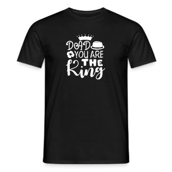 Papa you are the king, daddy the king - Men's T-Shirt - black - Front - AI Model Male 178 light (178cm)