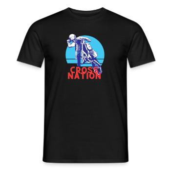 Cross Nation - Men's T-Shirt - black - Front - AI Model Male 178 light (178cm)