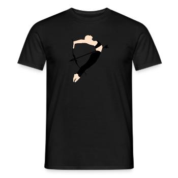 Arc humain - T-shirt homme - noir - Devant - AI Model Male 178 light (178cm)