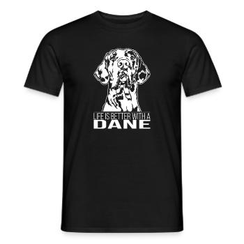 La vie des danois est meilleure Chiens Grands Dague Wilsigns - T-shirt homme - noir - Devant - AI Model Male 178 light (178cm)