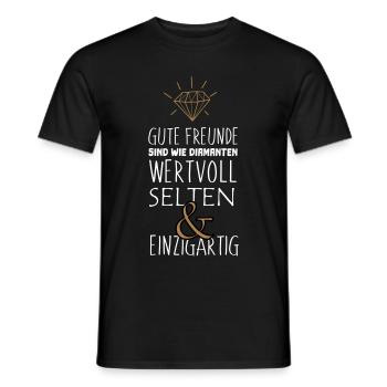 Gute Freunde sind wie Diamanten Geschenk Idee - Männer T-Shirt - Schwarz - Vorne - AI Model Male 178 light (178cm)