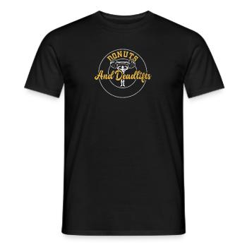 Beignets et soulevés de terre - Salle de gym - T-shirt homme - noir - Devant - AI Model Male 178 light (178cm)