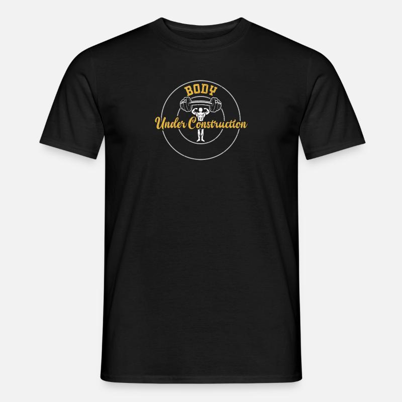 Body Under Construction - Gym - Männer T-Shirt - Schwarz