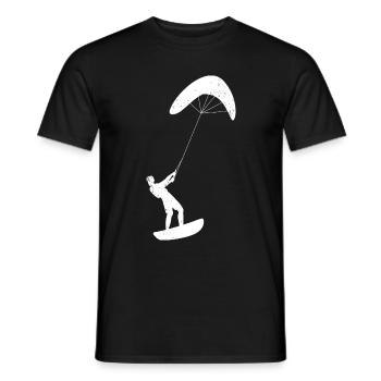 Kitesurfing - Männer T-Shirt - Schwarz - Vorne - AI Model Male 178 light (178cm)