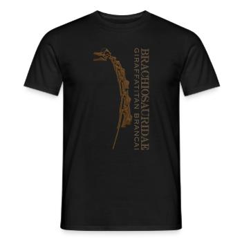 Giraffatitan Brancai Brachiosauridae brown - Männer T-Shirt - Schwarz - Vorne - AI Model Male 178 light (178cm)