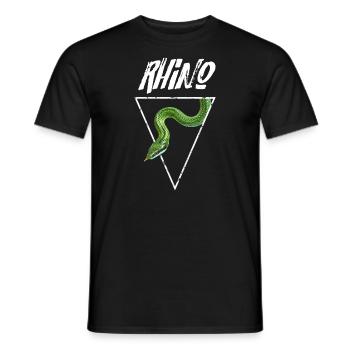 Rhino Rat Snake Reptilienhalter - Männer T-Shirt - Schwarz - Vorne - AI Model Male 178 light (178cm)