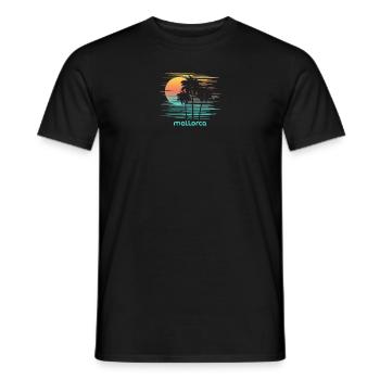 Mallorca Majorca Spain Stylish Souvenir Vacation - Men's T-Shirt - black - Front - AI Model Male 178 light (178cm)