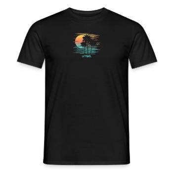 Israël Vacances Souvenir Élégantes - T-shirt homme - noir - Devant - AI Model Male 178 light (178cm)
