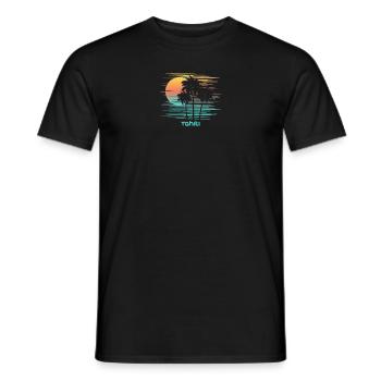 Tahiti Polynésie Vacances Souvenir Élégantes - T-shirt homme - noir - Devant - AI Model Male 178 light (178cm)