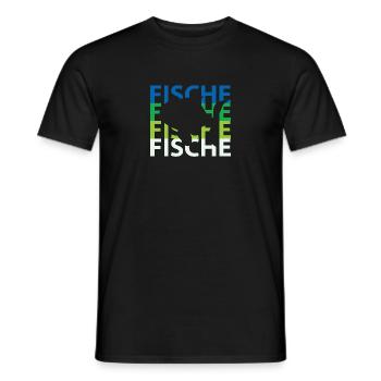 Poisson poisson - T-shirt homme - noir - Devant - AI Model Male 178 light (178cm)
