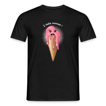 I hate summer - Männer T-Shirt - Schwarz - Vorne - AI Model Male 178 light (178cm)