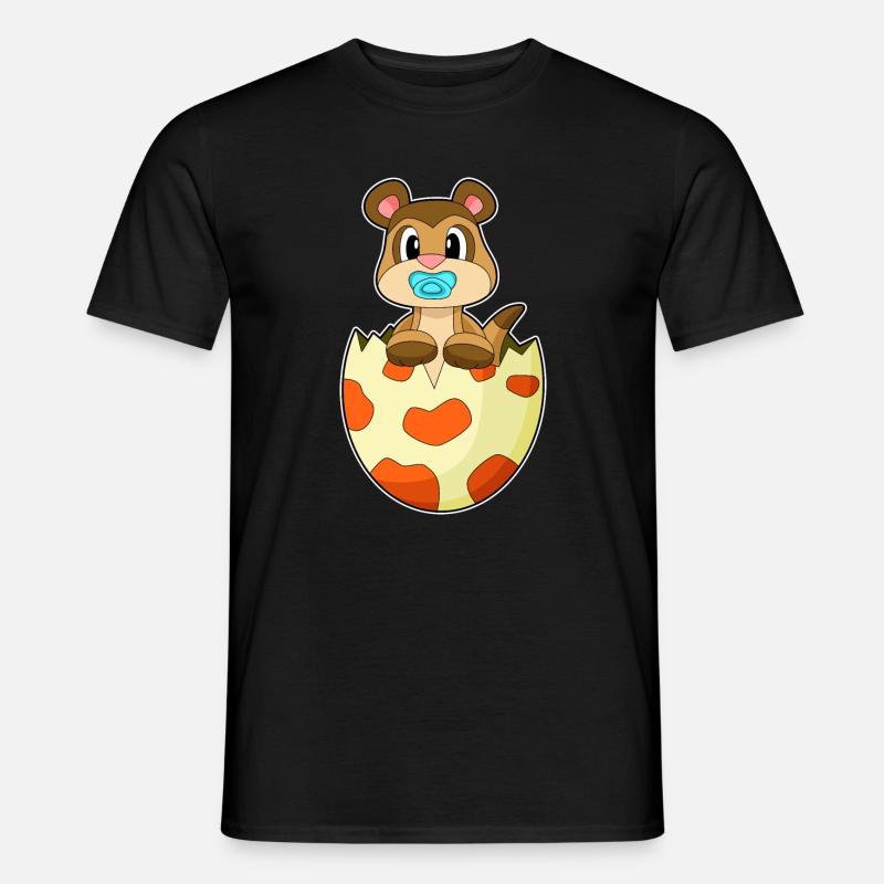 Erdmännchen Schnuller - Männer T-Shirt - Schwarz