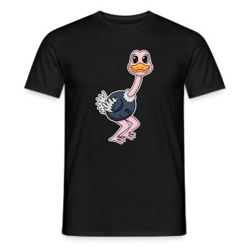 Strauß Motiv Zootiere - Männer T-Shirt - Schwarz - Vorne - AI Model Male 178 light (178cm)