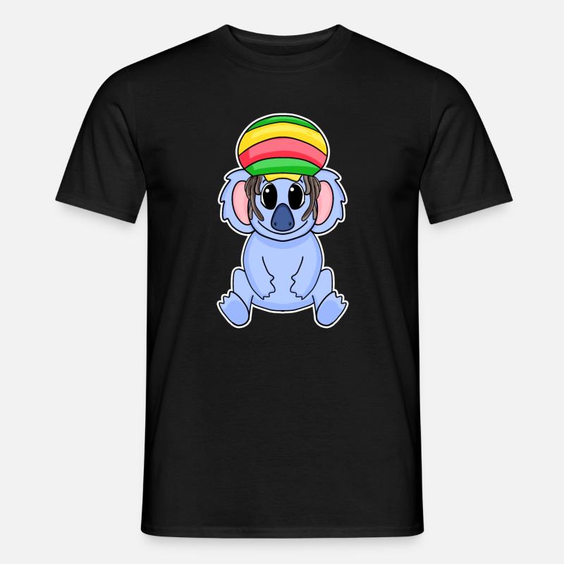 Rasta Koala - Männer T-Shirt - Schwarz