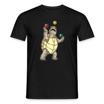 Jongleur de tortues jonglant - T-shirt homme - noir - Devant - AI Model Male 178 light (178cm)