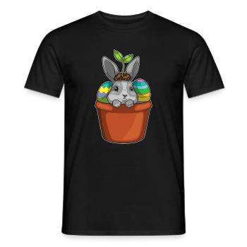 Printemps de Pâques Bunny - T-shirt homme - noir - Devant - AI Model Male 178 light (178cm)