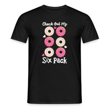 Donut Sixpack Fitness - Männer T-Shirt - Schwarz - Vorne - AI Model Male 178 light (178cm)