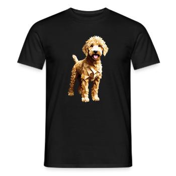 Goldendoodle Golden Doodle Dog Geometric - Men's T-Shirt - black - Front - AI Model Male 178 light (178cm)
