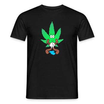 Der Bloom - Ups Bloom Weed Cannabis Marihuana - Männer T-Shirt - Schwarz - Vorne - AI Model Male 178 light (178cm)